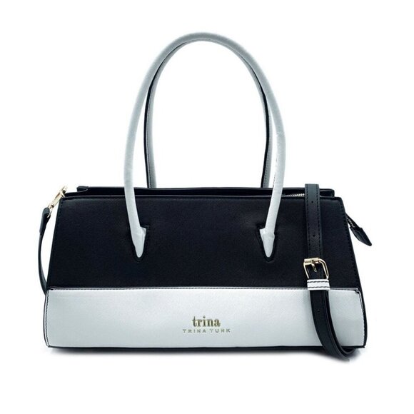 Trina Turk Colorblock Satchel or Crossbody Bag Purse NWT - Picture 1 of 13